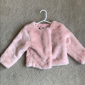 3T Cherokee Pink Faux Fur Jacket